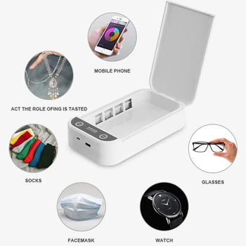 

Multifunctional UV Sterilizer Wireless Charger Box, Aromatherapy Function Disinfector,Cell Phone Cleaners UV Light Sanitizer Box