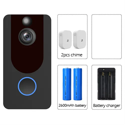 OP5 V7 умный дверной Звонок камера IP 1080P телефон дверной звонок для квартиры ИК-сигнализация беспроводной интерком охранника wifi видео дверной звонок - Цвет: OP5