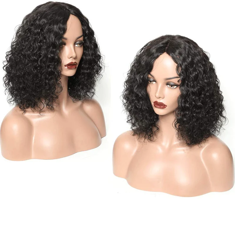 

Curly Lace Front Wig Brazilian Short Bob Cut Human Hair Wigs 13x6 Lace Front Wig Pre Plucked Remy Glueless Wig With Baby Hair