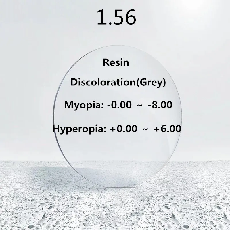 1.56 Discolor Grey 1,56 1,61 1,67 1,74 по рецепту, анти голубые лучи, обесцвечивание, смола, асферические оптические очки, линзы, близорукость, Пресбиопия(только линзы - Цвет линз: 1.56 Discolor Grey