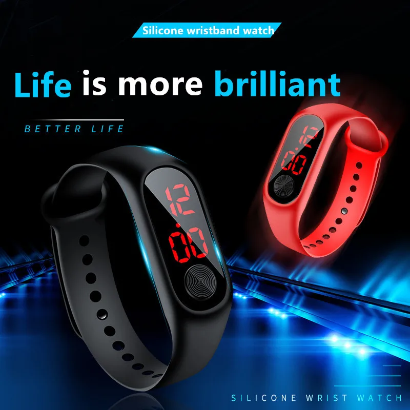 NEW Waterproof LED Electronic Watch Children's Sports Wrist Watch Simple Kids Watches Stylish Watch for Kids' Presents Best Gift