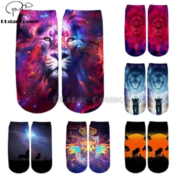 

PLstar Cosmos Hot sell casual the Lion King Simba Cotton Socks Colorful Brand Warm Cartoon Short Ankle Halloween Socks-3