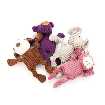 

2020 New Elephant Monkey Cute Pet Dog Cat Plush Squeak Dog Toy Fun Wool Durability Chew Molar Toy Suitable For All Pets