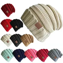 Брендовые шапочки зимние теплые шапки для мужчин и женщин вязаная шапка шерстяная шапка Повседневная унисекс, однотонный хип-хоп Skullies теплая шапка-ушанка