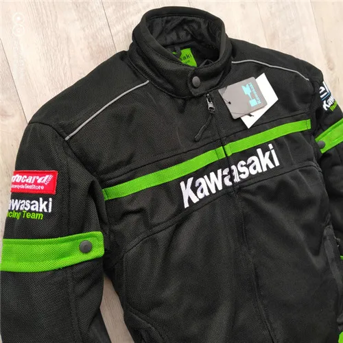 Kawasaki новая дышащая Летняя Сетка мотоциклетный костюм с двойным использованием независимая одежда Теплый вкладыш и ветрозащитный слой v