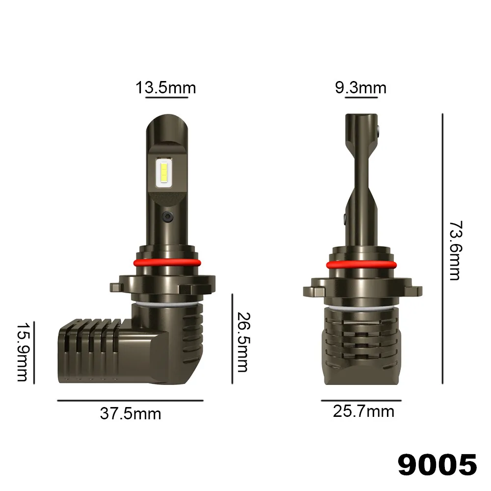 Ароуз 9005 H7 H11 9006 50 Вт 8000LM 6000 К CSP светодиодный авто фары H4 Hi короче спереди и длиннее сзади) Автомобильный светодиодный фары для авто светодиодный светильник освещение лампы 12v 24v
