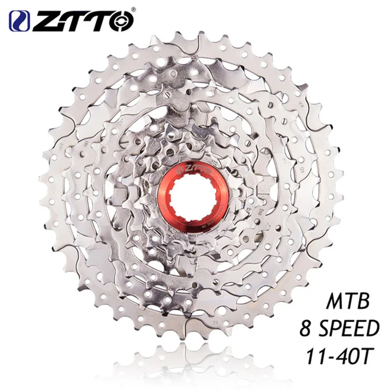 ZTTO 8 скоростей маховик для горной дороги 11-25T 11-32T 11-40T маховик Полный Серебряный маховик 8v 8 s MTB кассета звездочка