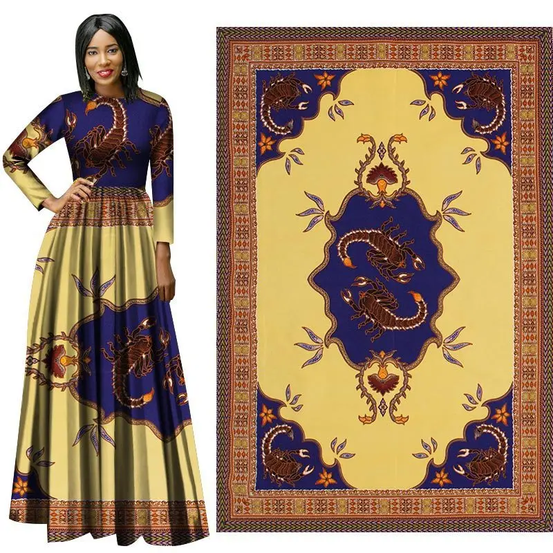 Национальный стиль Африканский батик ткань с принтом для свадебного платья костюм 6 ярдов голландская вощеная ткань нигерийская Анкара восковая ткань