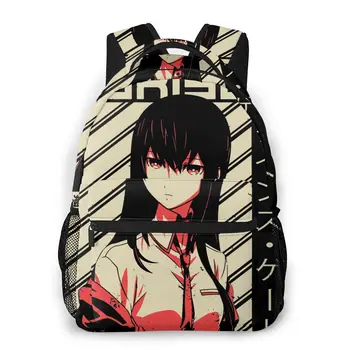 

Steins Gate 0 Makise Kurisu- Anime Backpack for Girls Boys Travel Rucksack Steins Gate Printing