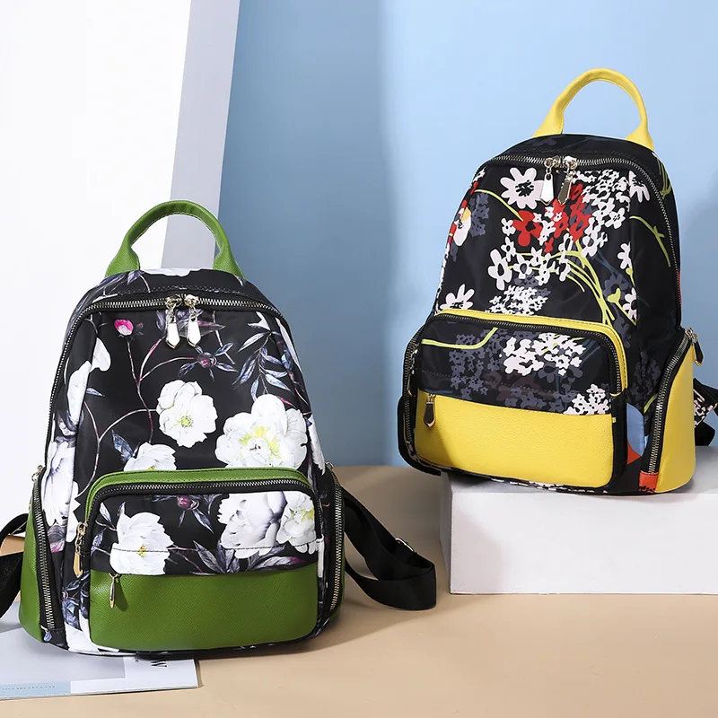 

2019 New Style Oxford Cloth Printed Backpack INS Super Fire College Style Women's School Bag Versatile Large-capacity Backpack F