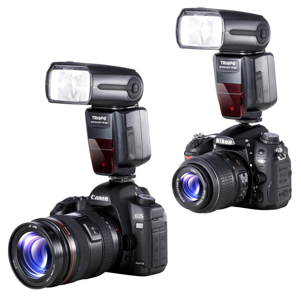 On Camera Flash Camera Flash TRIOPO TR-988 TTL HSS High Speed Sync Camera Speedlite Flash for Canon and Nikon 6D 60D 550D 600D D800 D700 Digital SLR Camera