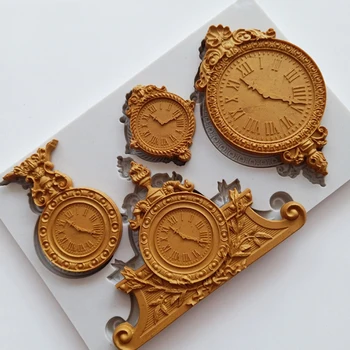 

Antique Clock Mould Silicone Mold Fondant Cake Decorating Tool Gumpaste Sugarcraft Chocolate Forms Bakeware Tools