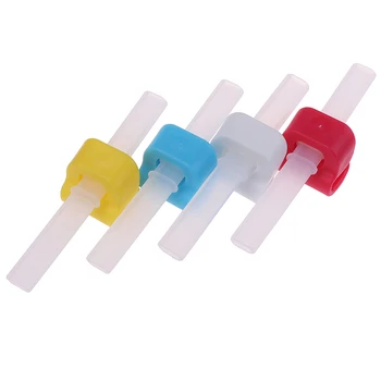 

Silicone Reusable Baby Children Spoon Drinking Water Straw Sucker With Buckle Baby Infant Feeding Straw Dishes Supplies