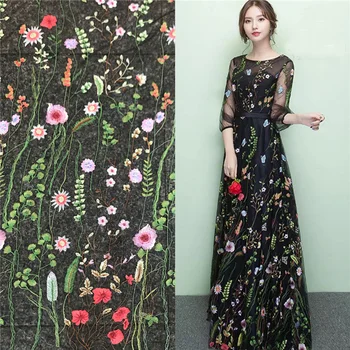 

Popular water grass embroidery fabric material