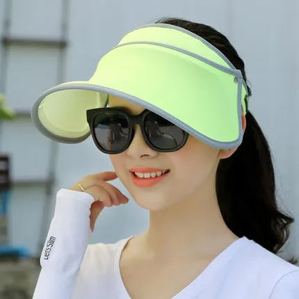 

Summer South Korea Outdoor Empty Top Topee UV-Protection Sun Protection Hat Extendable Women's Skin Beauty Cap Sun Hat