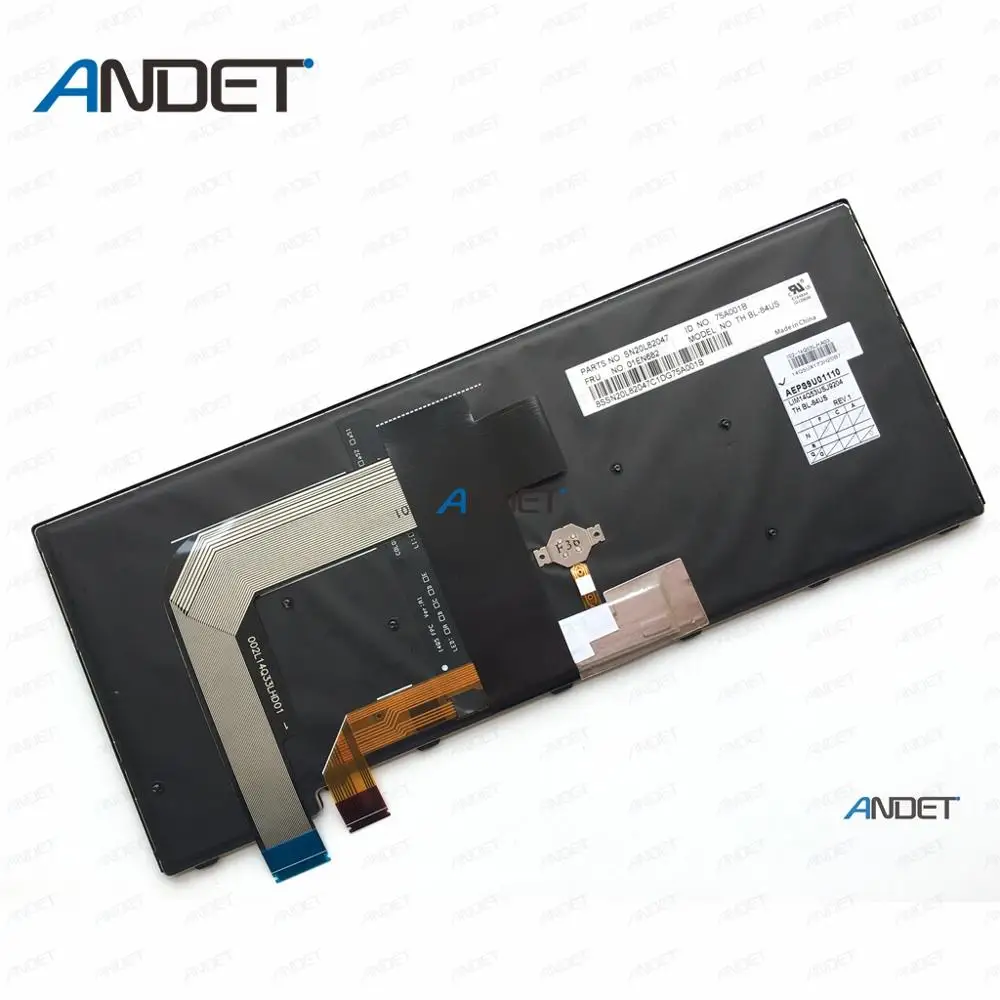 Для lenovo ThinkPad T460S T470S S2 2nd US английская клавиатура с подсветкой 01EN682 01EN723 00PA452 00PA534