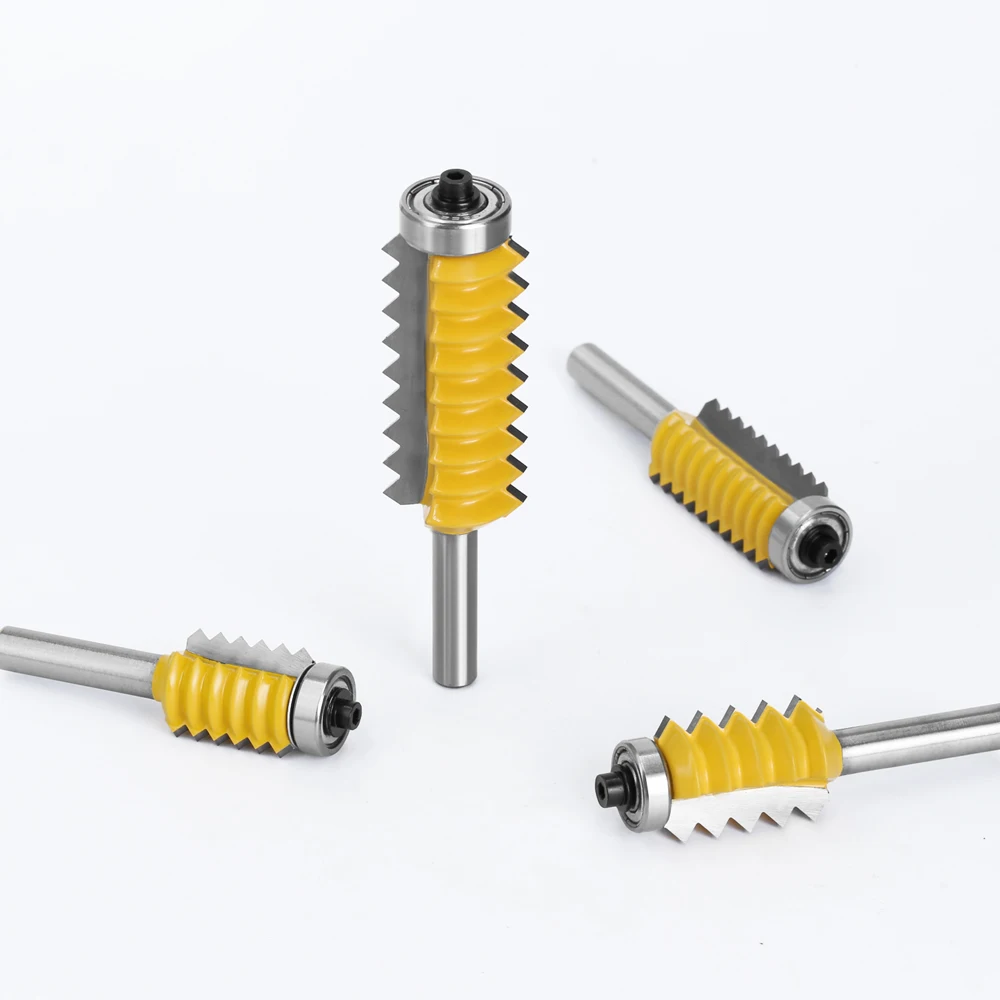 8mm Shank Finger Joint Glue Milling Cutter Raised panel V joint Router Bits for Wood Tenon Woodwork Cone Tenoning Bit C08-247