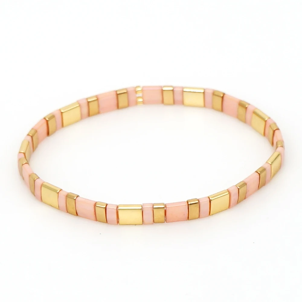 Go2boho Tila Beads браслет для женщин богемные Miyuki браслеты женский браслет летние пляжные Розовые ювелирные изделия Модные Pulseras Mujer