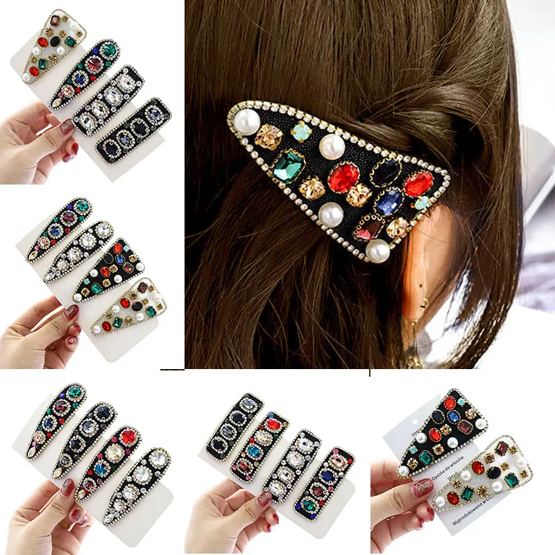

Lovely DIAMOND Hairpins Hair Clip Rainbow Hair Clip for Girl Crystal pearl Duckbill Hairpin Color Randomly Fashion Cute