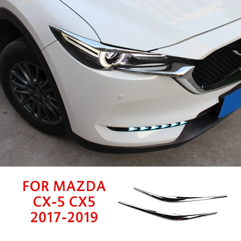 Pcmos ABS хром передние веки брови фары Крышка Накладка для Mazda CX-5 CX5- внешний хромированный Стайлинг лампы капоты