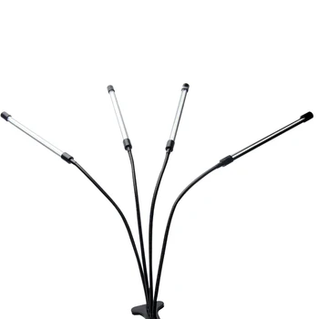 

Aluminum Desk Flower Full Cycle Timing Clip On Home Office LED Grow Light USB 4 Heads Greenhouse For Indoor Plants