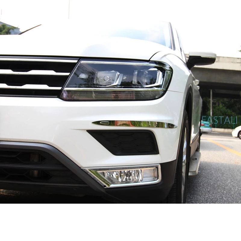 Защитные уголки для переднего бампера Tiguan второго поколения-, Накладка для губ, защитная наклейка из нержавеющей стали