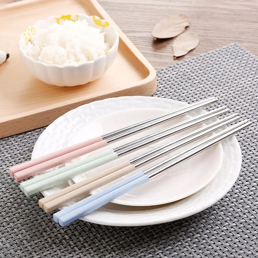 Китайский стиль нескользящий кухонный инструмент посуда палочки для еды нержавеющая сталь Бытовая плита 19 см традиционная