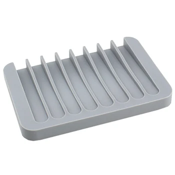 

Soap frame Silicone tray care storage rack gray