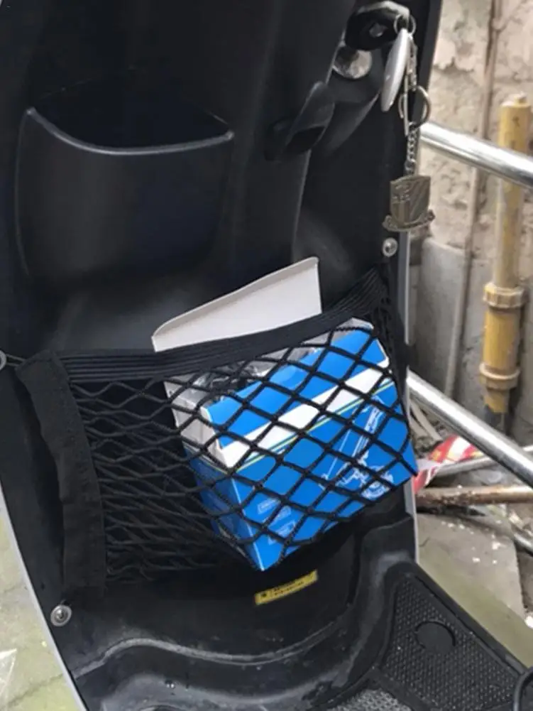 Motorcycle Bike Scooter Storage Net Bag Scooter Mesh Storage Bag Mesh Luggage Helmet Net Luggage