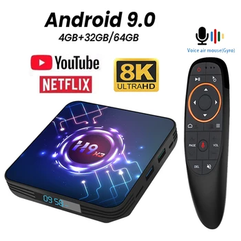 

HONGTOP tv box android 9.0 8K Tvbox Amlogic S905X3 Smart TV BOX 2.4G 5G Wifi 1080P Android tv box Set Top Box 4GB 32GB 64GB