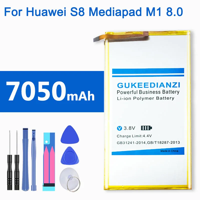 GUKEEDIANZI HB3080G1EBW 7050 мАч аккумулятор для телефона huawei Honor S8 701u 701 Вт Mediapad M1 8,0 планшеты PC Tab запасная батарея