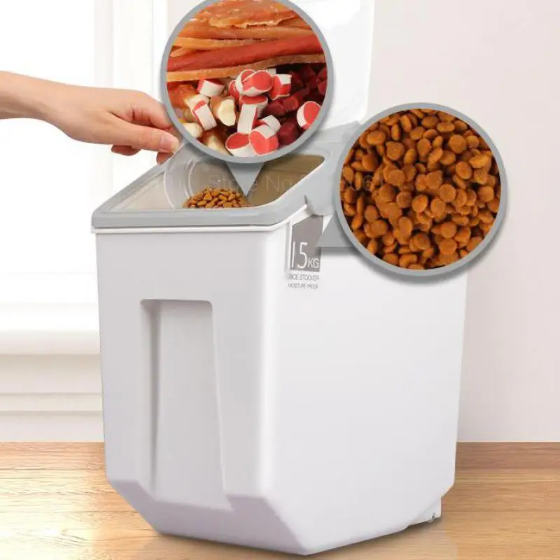 

Dog Food Box Sealed Storage Tank Cat Food Box Dog Food Tank Moisture-proof Storage Tank Pet Food Tank
