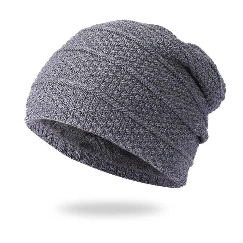 

Amazon 2018 Autumn And Winter New Style Set of Head Cap Men Knitted Warm Brushed And Thick Earmuff Toque Hat