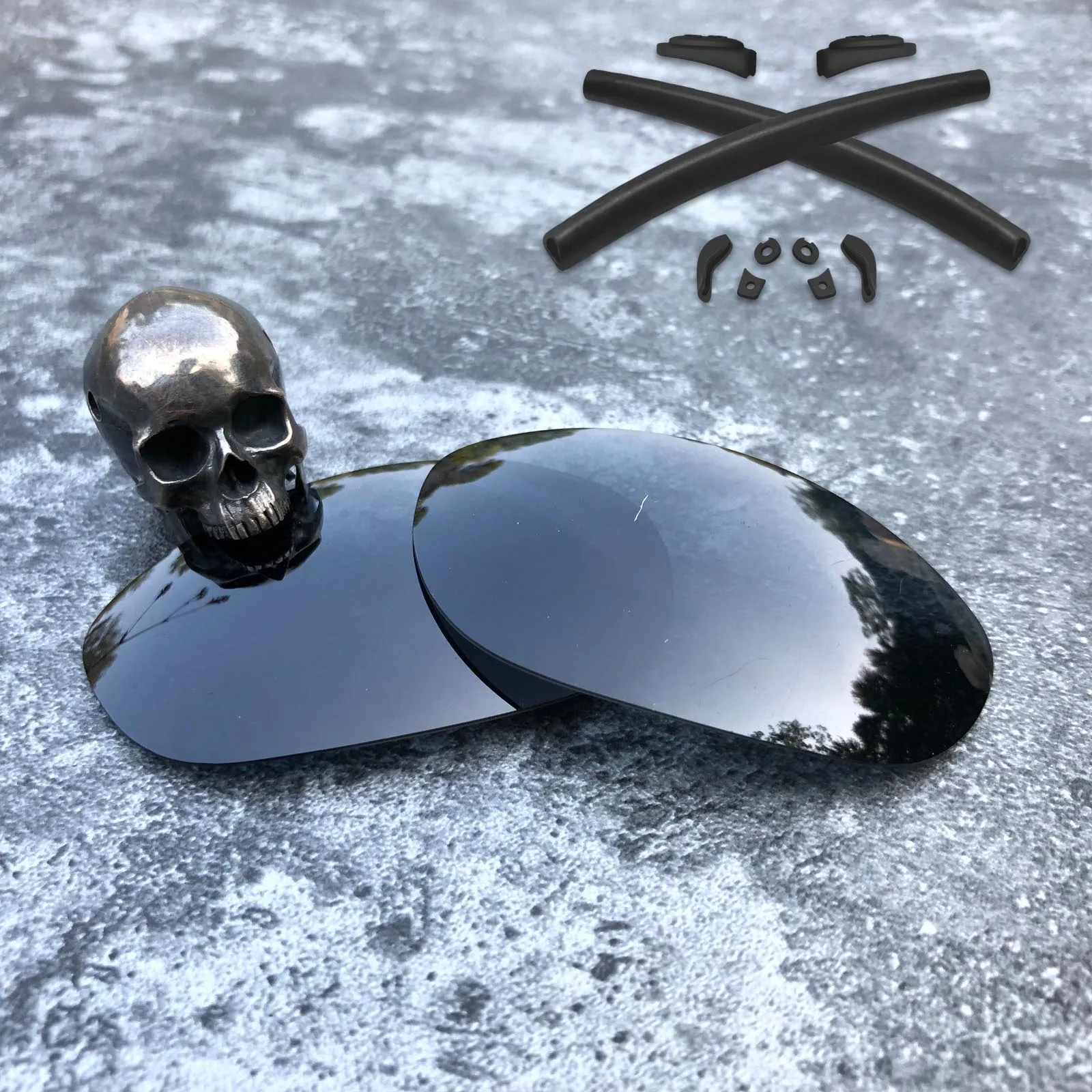 Black IR-Kit Firtox истинные поляризованные улучшенные линзы и носки с ушками и носоупоры для солнцезащитных очков-солнцезащитных очков Окли Джульетта(только линзы)-несколько Opts - Цвет линз: Black IR-Kit