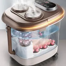 Ванна для ног полностью автоматическая массажная ванна для ног термостат для ног Высокая глубокая бочка Электрический нагрев для ног терапия машина для дома