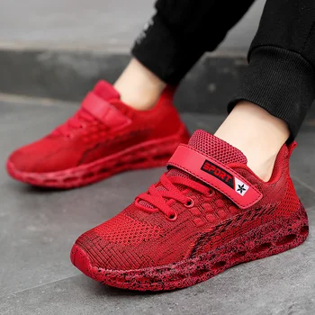 

Summer New Children Running Shoes Brand Toddler Girls Sport Shoes Red Black Kids Unisex Designer Shoes Breathable Gym Shoes Boy