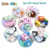 Cute-idea 5pcs Silicone Teether Beads Koala Elephant Animal Chewable Beads DIY Pacifier Chains Accessories BPA Free Baby Goods 1