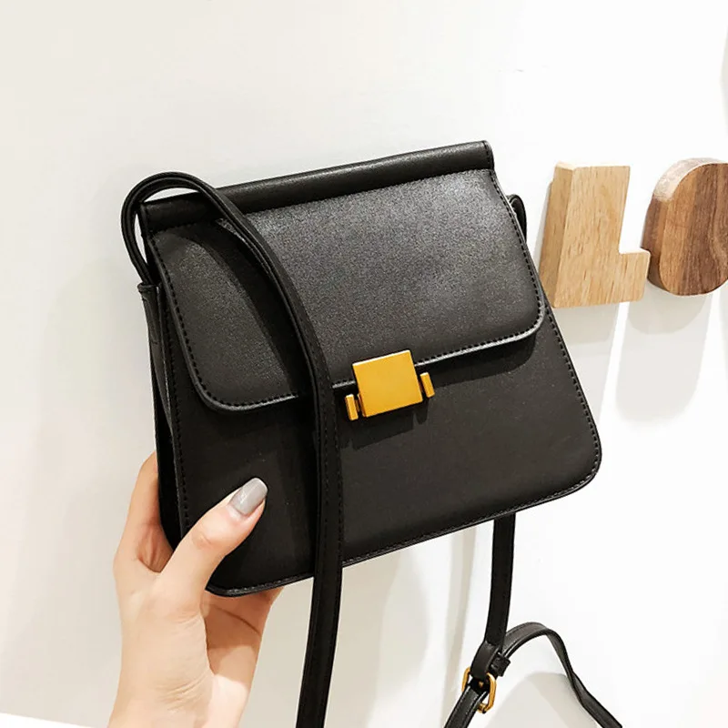 

CHIC Retro Bag Women's 2019 New Style Fashion Korean-style Simple Versatile Crossbody Bag Hong Kong Style Casual Square Sling Ba