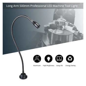 

Professional led machine tool light 3W Long Arm 500mm 360 adjust for Industrial CNC Machine Lathe Milling Work Light Table Lamp