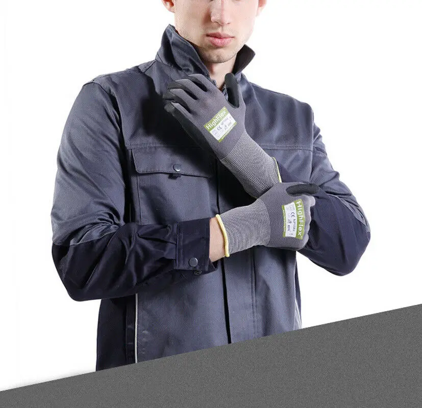 1 пара нитриловые защитные рабочие перчатки с покрытием ладони перчатки механические рабочие перчатки