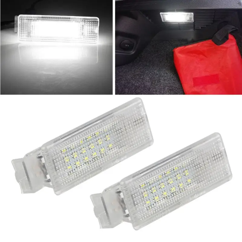 2Pcs 18SMD White LED Luggage Trunk Interior Light for Volkswagen VW Eos Golf GTI MK5 MK6 MK7 Scirocco Sharan Tiguan PASSAT | Автомобили и