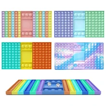 

Big Size Push Pops giant with dice Colorful Fidget Toys Simple Dimple Popet Its Anti stress Toy Fun Family Board Game Popits