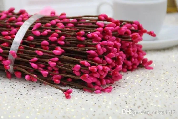 hot pink 40 см diy pretty pip стебель с ягодами для цветочных рукоделия Свадебная Декоративная гирлянда Аксессуары - Цвет: hot pink
