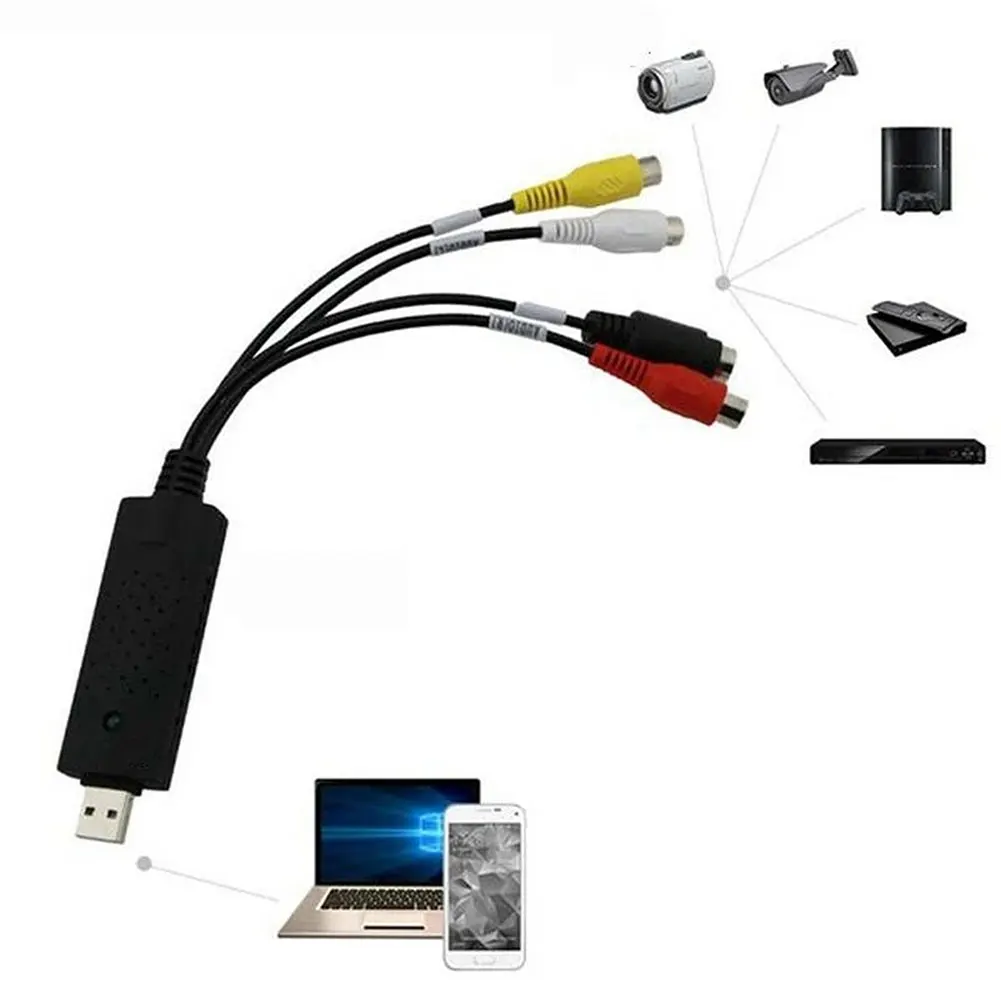 Высокое качество Easycap USB 2,0 tv видео аудио Получение VHS на DVD HDD конвертер захвата карты адаптер