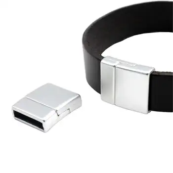 

3 sets 15mmx3mm Inner Hole Curved Matte Silver clasps and Closure for Bracelet Making Jewelry Supply