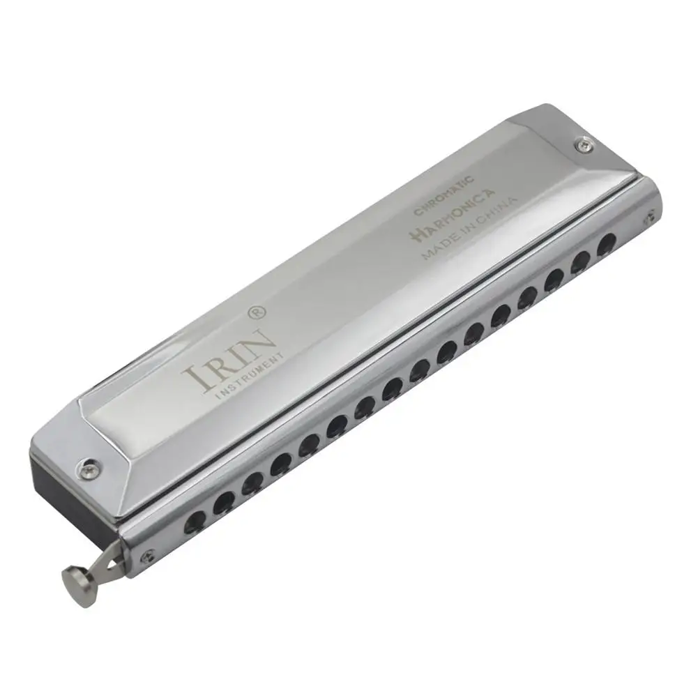 IRIN 1664 16 หลุม 64 TONE Chromatic Scale Harmonica + + เช็ดผ้า (สีสุ่ม