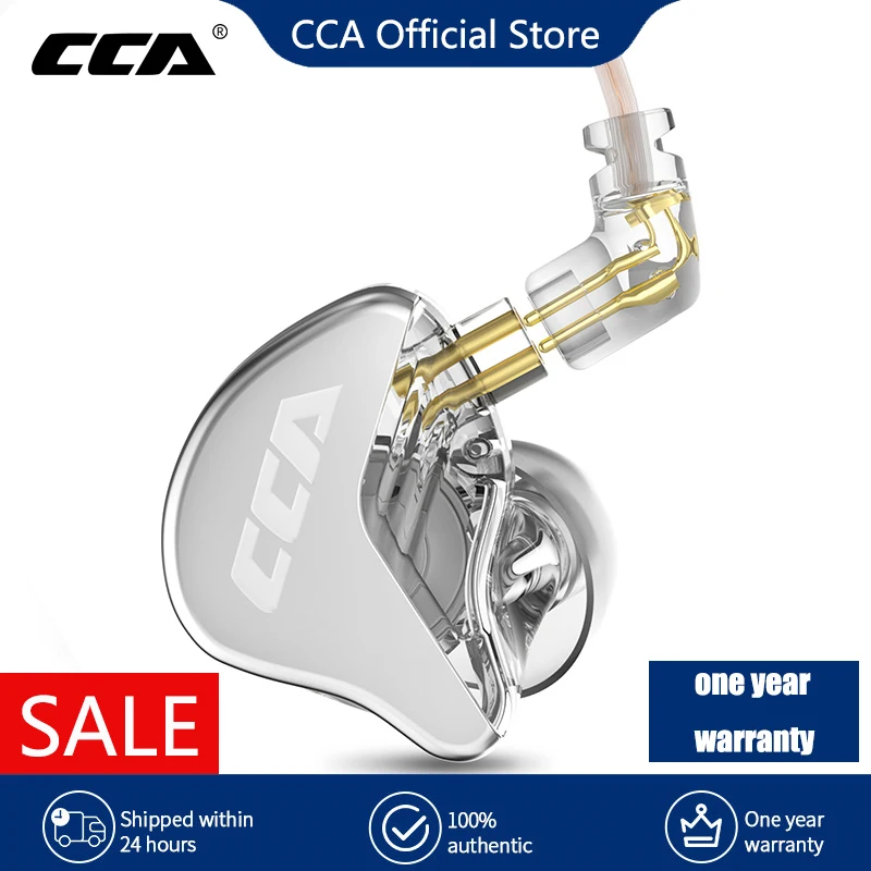  CCA CRA in Ear Monitor Headphones, Ultra-Thin Diaphragm Dynamic  Driver IEM Earphones, Clear Sound & Deep Bass, Wired Earbuds with  Tangle-Free Detachable Cable : Electronics