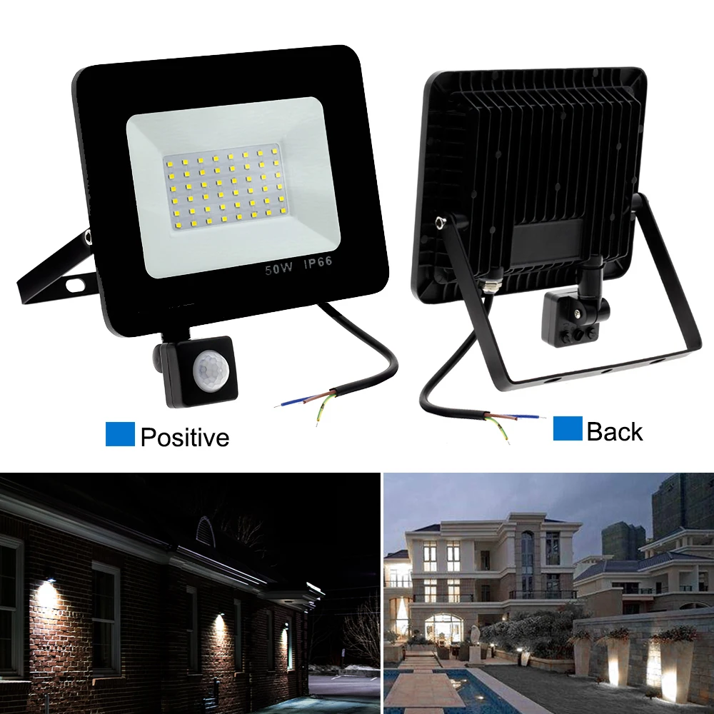 

Motion Sensor LED reflector foco exterior IP66 Waterproof Outdoor Wall Security Daylight Flood Light Garden projecteur exterieur