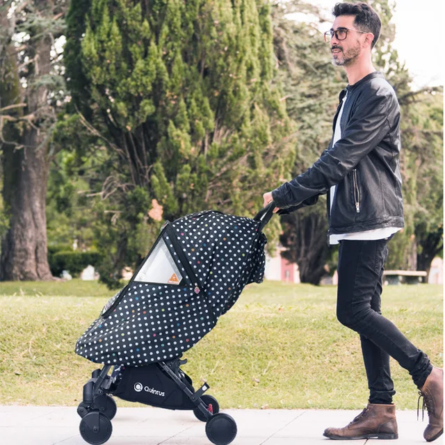 Protège Pluie Poussette JJC - Lot De 2 Housses Anti-pluie Hybride Avec Objectif - Max 28cm Habit De Pluie Poussette Universelle