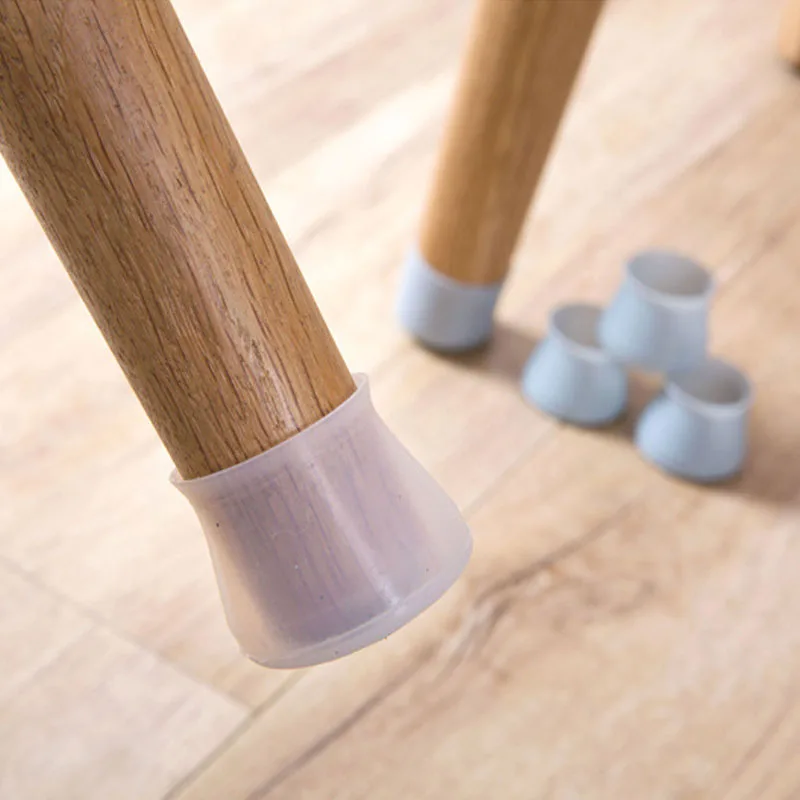 4 шт./компл. силиконовая Крышка для ног стула аксессуары для дома Защита для ног стула толстый нескользящий немой коврик общий силикон коврик